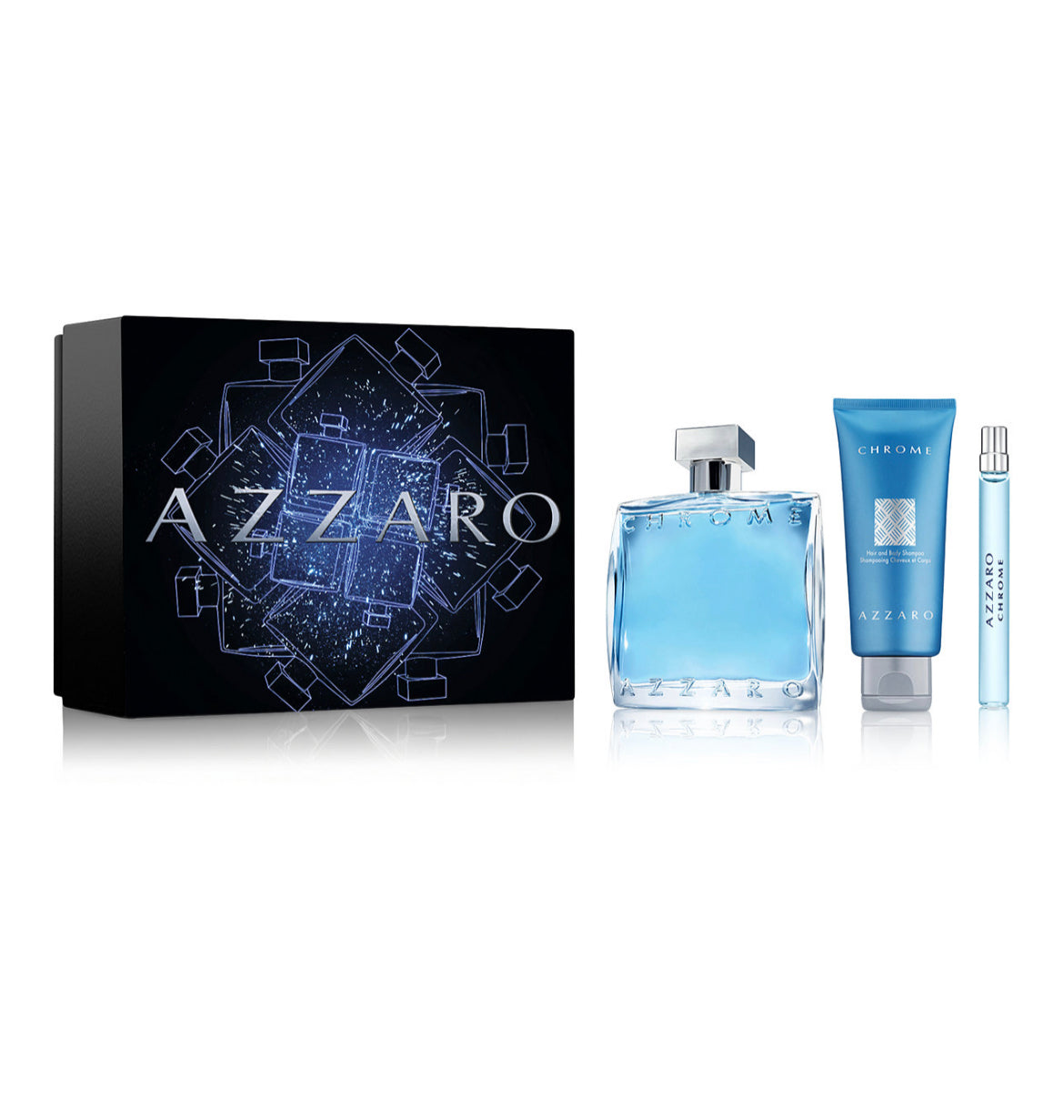Azzaro Chrome Men’s Eau de Toilette Set 3-Pc