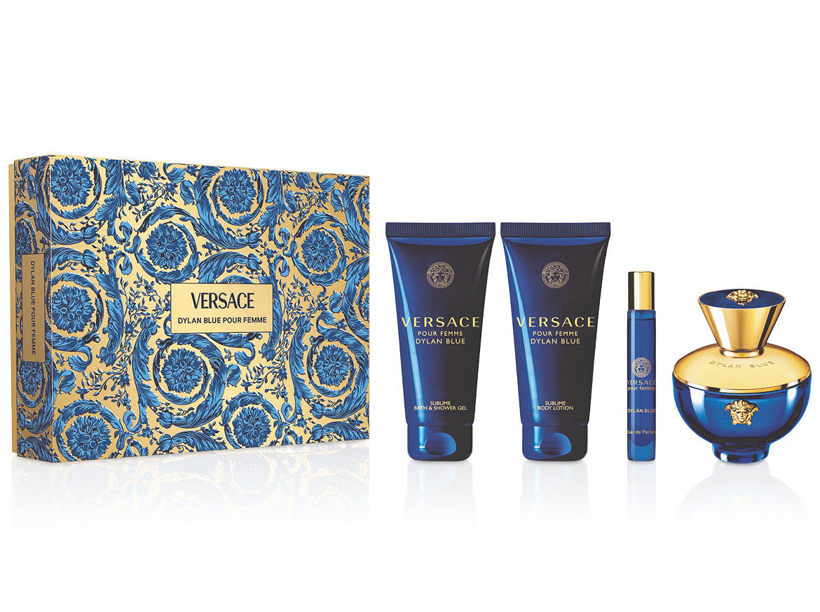 Versace Women Dylan Blue Eau De Parfum Set 4-Pc