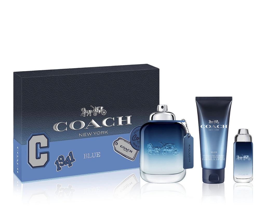 Coach New York Blue Eau de Toilette Men Set 3-Pc